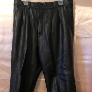 Women's Leather Pants ( Dunkin Row) US Size 36 , Black , Excellent Condition
